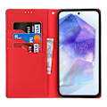 Miniatyrbillede 2 af 5: Til Samsung Galaxy S24 FE Etui Litchi Tekstur Ægte Koskind Læder Telefon Cover med Rem Black