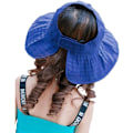 Miniatyrbillede 3 af 5: Sommer Bredskygget Foldbar Pakbar Solblokerende Hat Floppy Strand Sand Pool UPF 53+ Visor Cap Kvinder Damer Børn Piger