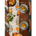 Miniatyrbillede 2 af 5: Thanksgiving Fugleskræmsel Bordløber Gård Græskar Høst Linned Bomuld Bordløber Kommode Tørklæder, Efterår Efterår 13x90in
