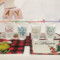 Miniatyrbillede 3 af 4: Røde og sorte ternede juleplacener til spisebordet, 30,48 x 45,72 cm Vinterjuleferie Rustik antik vaskbar bordløber 4 stk.