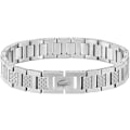 Miniatyrbillede 1 af 3: Collection Link armbånd i rustfrit stål udsmykket med petit piqué-mønster - Fås til ham og hende silver