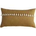 Miniatyrbilde 1 av 4: Boho dekorativt pynteputer med dusker for sofa seng sofa supermyk ensfarget pyntetrekk (lys brun, 12\"x20\")