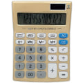 Miniatyrbillede 2 af 5: Standard Funktion Desktop Lommeregner, Solbatteri Dobbelt Strømforsyning Med 12 Cifret Stort Lcd Display Grundlæggende Regningsmaskine