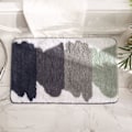 Miniatyrbild 2 av 4: Färgglad Randig Badrumsmatta Mjuk Långhårig Mikrofiber Duschmatta Maskintvättbar Badmatta Halkfri (Färgglad B, 24\"x35\")