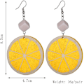 Miniatyrbillede 2 af 4: Heyone Akryl Citron Øreringe Frugt Charm Dangle Øreringe til Piger