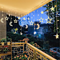 Miniatyrbillede 3 af 3: LED Solcelle Gardin Lyskæde 3.5m Girlande Fe Lys Sol LED Lyskæde til Vindue Soveværelse Bryllup Dekoration Terrasse Lys-Farve: Varm Hvid