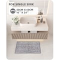 Miniatyrbillede 5 af 5: 16\"x24\" Chenille Bademåtter - Farve G Tynde Bademåtter Passer Under Døren - Absorberende, Flade, Skridsikre, Bløde, Maskinvaskbare