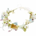 Miniatyrbillede 1 af 3: Perle Blomsterkrone Blomsterkrans Hovedbånd Blomster Halo Bryllup Grøn