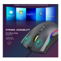 Miniatyrbilde 4 av 5: RGB Gaming Mus - Bakbelyst kablet ergonomisk 7-knapps programmerbar mus med 7200 DPI for Windows PC (svart) - Gaming Mus Kablet