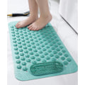Miniatyrbillede 5 af 5: Bademåtte skridsikker gummibademåtte med drænhuller sugekopper, hurtig dræn nem rengøring, fodmassage, bademåtte, maskinvaskbar 27,5×14,5in