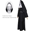 Miniatyrbilde 2 av 5: Nonnekostyme Plus Size Skummel Nonneantrekk Prest Halloweenkostyme Svart
