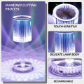 Miniatyrbillede 4 af 5: Krystallampe, 16 RGB-farveændrende berøringsfjernbetjeningslampe, USB-genopladelig diamantbordlampe til soveværelse, stue, moderne (16 farver RGB)