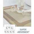 Miniatyrbillede 2 af 5: Bademåtte - Hurtigtørrende absorberende gummibagsideret bademåtte tynd bademåtte til badeværelsesgulv 17 \"X27.5\"