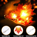 Miniatyrbild 5 av 5: Halloween ljusslinga, 3M 20 LED lönnlöv ljusslinga batteridriven ljusslinga vattentät inomhus utomhus dekor för sovrum, varm vit