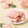 Miniatyrbild 4 av 5: Kakpress, 4 stilar kakstämplar körsbärsblomma kakformar form för blomkakor baktillbehör (rosa)