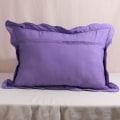 Miniatyrbilde 5 av 5: 2-delt brodert bomull quiltet seng putevar Rustic Solid Color Soft dekorative putevar sett (lilla, 20\"x28\")