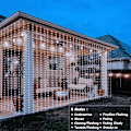 Miniatyrbillede 3 af 5: Batteridrevne gardinlyssnor, 6,6×6,6ft 200 LED gardin istapvægslys med fjernbetjening 8 tilstande timer vandtæt