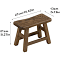 Miniatyrbillede 2 af 5: Lille rustik træskammel til fiskeri og stue 27 x 13 x 21 cm (træ)
