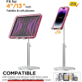 Miniatyrbillede 4 af 5: Justerbar skrivebordsstativ til mobiltelefon og tablet til iPad Pro 9.7, 10.5, 11, 12.9 Air Mini 5. / 6. generation, Samsung Tablet, Tab (3.5-13\")