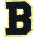 Miniatyrbillede 3 af 5: Bogstav Patch Sweater， Engelsk Bogstav A-Z Stryge På Reparation Patches Alfabet Sy Applikationer Tøj Badges（Sort A-Z）A-ZSort