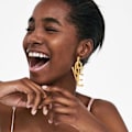 Miniatyrbillede 4 af 5: Heyone Simple Punk Kærlighedsbrev Store Lange Dangle Øreringe Mode Engelsk Alfabet Kærlighed Hjerteform Dangle Stud Øreringe