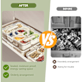 Miniatyrbild 5 av 7: Snackbox med 8 fack med lock - delad matbricka för mat, godis, torkad frukt, nötter och kryddor - Praktisk förvaring för lunch, picknick eller kontor Five grids