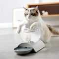 Miniatyrbillede 5 af 5: Katte Vand Dispenser Automatisk Kat Tør Foder Dispenser Kæledyr Vandflaske Killinger Mad Feeder Hund Vandskål Grå