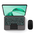 Miniatyrbild 3 av 5: Läderfodral med Touchpad Bluetooth-tangentbord och Bakgrundsbelysning för Honor Pad X8a
