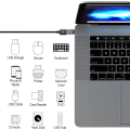 Miniatyrbillede 2 af 5: USB C til USB 3.0 Adapter (2-pak), Til USB Adapter Højhastigheds Dataoverførsel (OTG) USB Hun til USB C Han Bærbar, Grå
