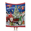 Miniatyrbilde 3 av 5: God jul-teppe, supermykt og varmt vinterferie-trykt teppe for sofa seng, 127 cm x 152,4 cm