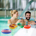 Miniatyrbillede 3 af 5: Kleeblatt oppustelig drikkevareholder, 6 stk. pool drikkevareholder flyder kopholdere drikkevare flyder, flamingo flydende drikkevareholder til poolparty