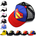 Miniatyrbild 1 av 5: Barn Pojkar Flickor Batman Mesh Snapback Keps Sommar Utomhus Andningsbar Justerbar Sport Solhatt Model A red 48-52cm