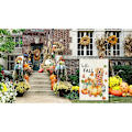 Miniatyrbillede 4 af 5: Happy Fall Hund Halloween Thanksgiving Have Flag Vertikal Dobbeltsidet Dekor 12,5 x 18 Tommer (Happy Fall, 12,5 x 18)