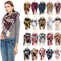 Miniatyrbillede 1 af 7: Mode Vinter Varmt Stort Tartan Tæppe Plaid Sjal SJ-34#red 135x135x200cm