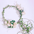 Miniatyrbillede 5 af 5: Justerbar brudeblomst krans pandebånd blomsterkrone hår krans halo F-83 (A-Champagne)