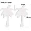 Miniatyrbild 2 av 5: Heyone Rostfritt Stål Tiny Beach Palm Tree Stud Örhängen Sommarsemester Smycken