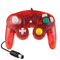 Miniatyrbild 2 av 6: Gamecube Gamepad, 2-pack klassisk gamepad med vibrationsjoystick Transparent Red