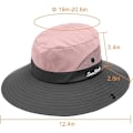 Miniatyrbild 4 av 5: Barn UV Solhatt med Hästhålshål UPF 53 Bucket Cap för Flickor Sommar Strand ＆ Fiske