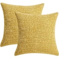 Miniatyrbillede 2 af 5: 2 pudebetræk Medium Throw pudebetræk Sofa, stue, boligindretning, firkantet funktionspudebetræk (guld, 18 x 18 tommer)
