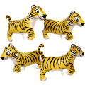 Miniatyrbillede 1 af 5: 40'' Jumbo Wildlife Jungle Jump Tiger Cartoon Animal Balloner, 4 Pakke Vilde En Safari Zoo Skov Tema Sorte Striber Tiger Aluminium Mylar