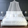 Miniatyrbilde 1 av 5: Myggnetting, Stor Polyester Myggnetting Seng Myggnetting for Enkelt- og Dobbeltsenger, Hvit