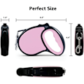 Miniatyrbillede 3 af 5: Indtrækkelig hundeline, 16 fod [stærk nylonrem] 360° tangle-fri til små og mellemstore hunde op til 30 pund, enhåndsbremse, pause, lås (pink)
