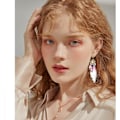 Miniatyrbillede 2 af 5: Heyone Sommerfuglevinge Drop Dangle Øreringe Guldbelagt Krystal Rhinestone til kvinder piger bryllup Smykker