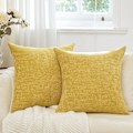 Miniatyrbillede 1 af 5: 2 pudebetræk Medium Throw pudebetræk Sofa, stue, boligindretning, firkantet funktionspudebetræk (guld, 18 x 18 tommer)