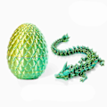 Miniatyrbild 1 av 5: 3D-printad Ledad Drake Med Drakägg 3D-printad Drake Kristalldrake 4