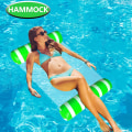 Miniatyrbild 2 av 5: 3-pack uppblåsbara poolflottörer för vuxna, 4-i-1 multifunktionella flottörer för simbassäng, poolflottar, solstolar, flytande