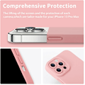 Miniatyrbild 3 av 5: Designad för iPhone 13 Pro Max Skal Gel Gummi Heltäckande Skydd Stöttåligt Fodral för Apple 13 Pro Max Endast, Stöttåligt Skydd (Sand Rosa)
