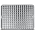 Miniatyrbilde 1 av 5: Silikon tørkematte for oppvask, varmebestandig tørkematte, sklisikker, enkel å rengjøre tørkematte for kjøkkenbenk vask (40,64 cm x 30,48 cm, grå)