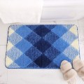 Miniatyrbillede 3 af 3: Gradient Diamant Bademåtte Mikrofiber Blød Shaggy Bademåtte Skridsikker Absorberende Plys Gulvtæppe til Badekar Bruser Badeværelse (Blå, 24\"x35\")