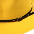Miniatyrbilde 3 av 5: Damebelte spenne Fedora hatt Klassisk bred brem filt Panama hatt